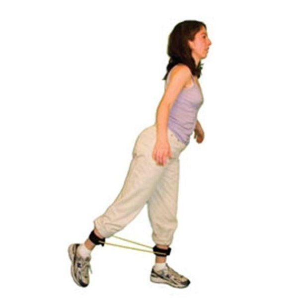 Exercise Tubing with Ankle Cuffs Exerciser - 48 Inch - Green - Medium, Step-Up Relief, Mfr#: ST22787